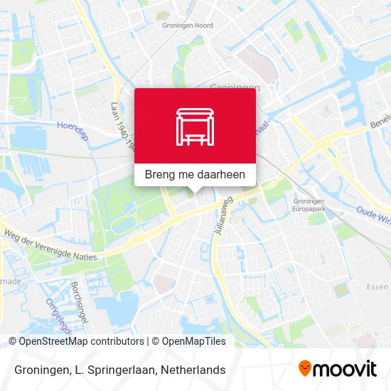 Groningen, L. Springerlaan kaart