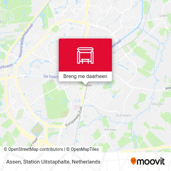 Assen, Station Uitstaphalte kaart