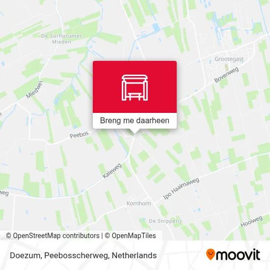 Doezum, Peebosscherweg kaart