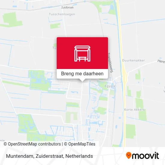 Muntendam, Zuiderstraat kaart
