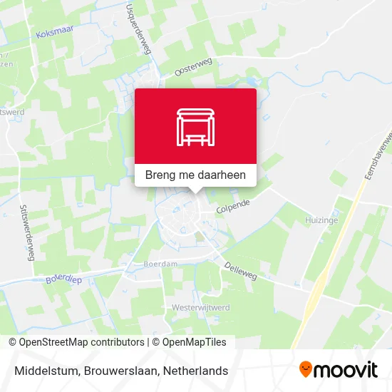 Middelstum, Brouwerslaan kaart