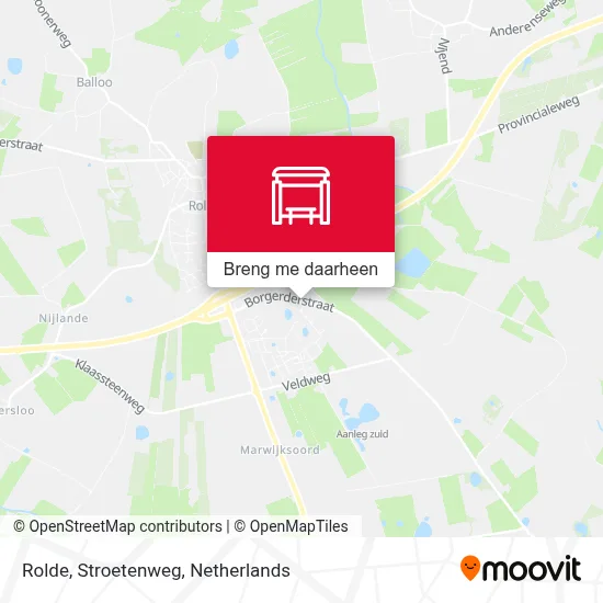 Rolde, Stroetenweg kaart