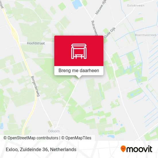 Exloo, Zuideinde 36 kaart