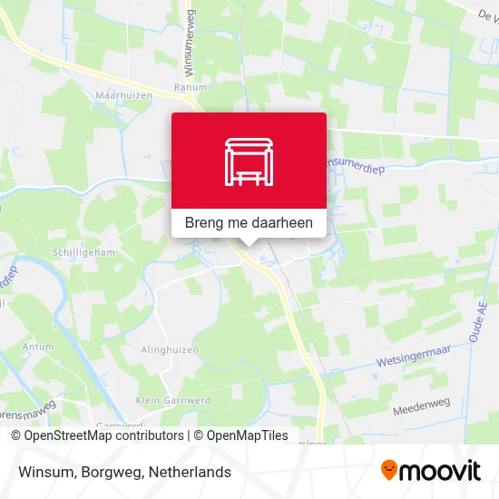 Winsum, Borgweg kaart