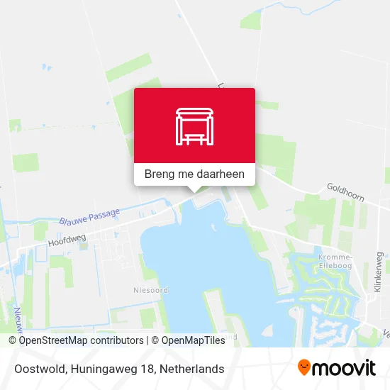 Oostwold, Huningaweg 18 kaart