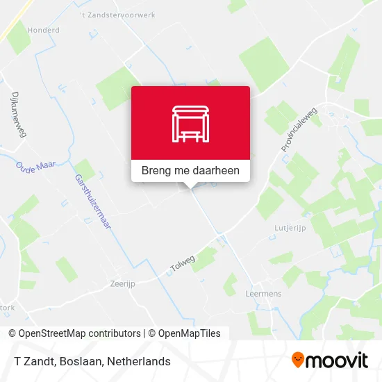 T Zandt, Boslaan kaart