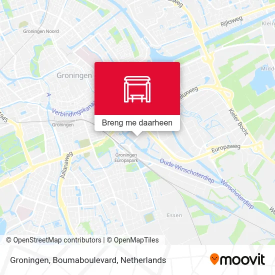 Groningen, Boumaboulevard kaart