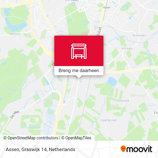 Assen, Graswijk 14 kaart