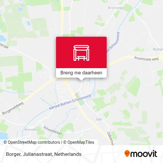 Borger, Julianastraat kaart