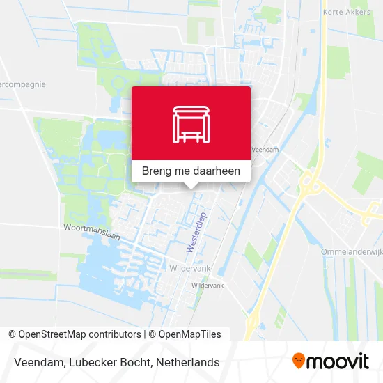 Veendam, Lubecker Bocht kaart