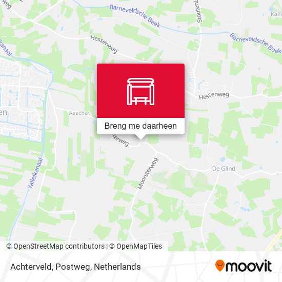 Achterveld, Postweg kaart