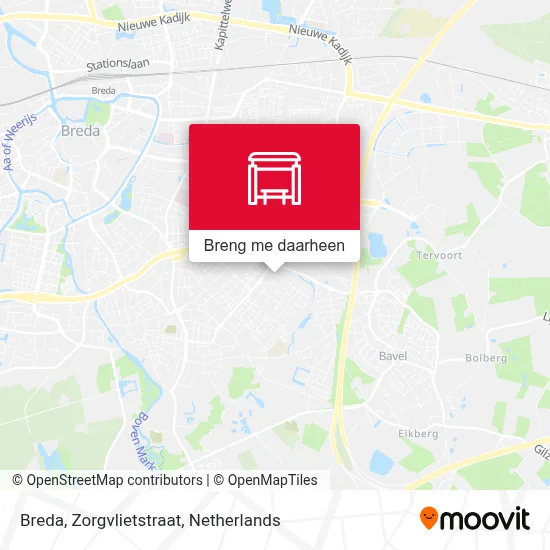 Breda, Zorgvlietstraat kaart