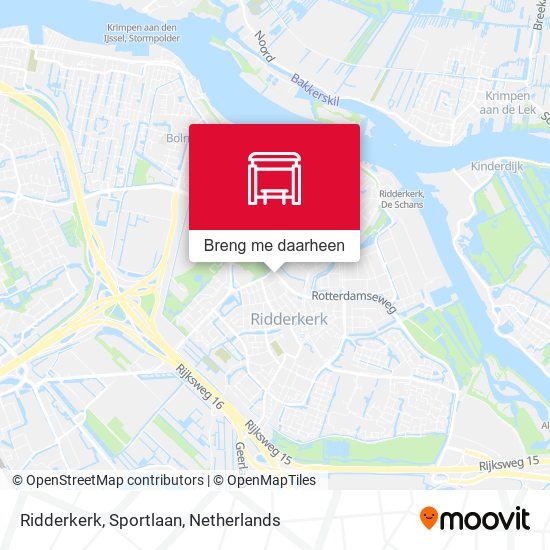 Ridderkerk, Sportlaan kaart