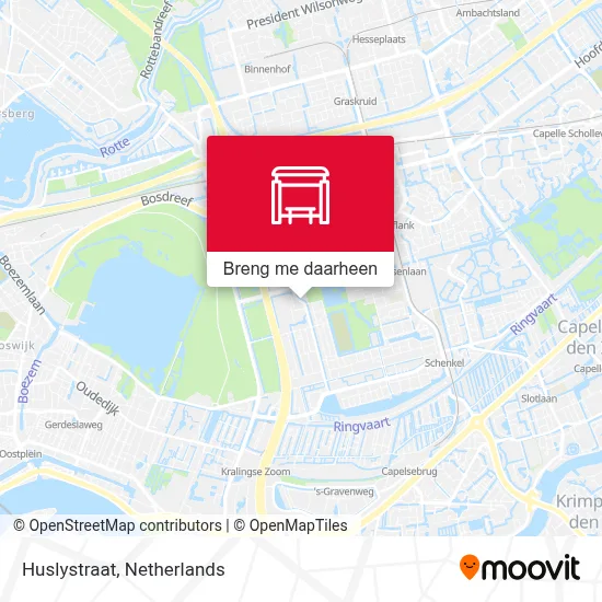 Huslystraat kaart