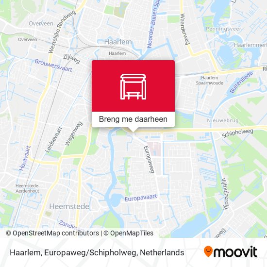 Haarlem, Europaweg/Schipholweg kaart