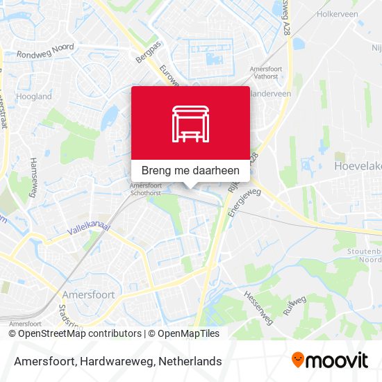 Amersfoort, Hardwareweg kaart