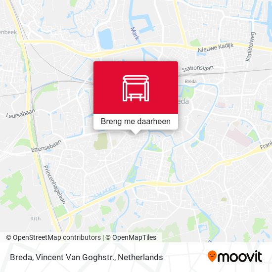 Breda, Vincent Van Goghstr. kaart