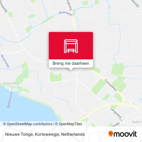 Nieuwe Tonge, Korteweegje kaart