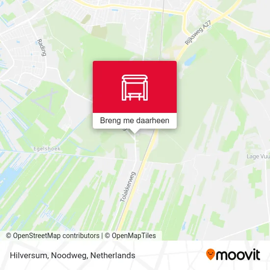Hilversum, Noodweg kaart