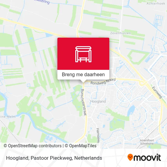 Hoogland, Pastoor Pieckweg kaart