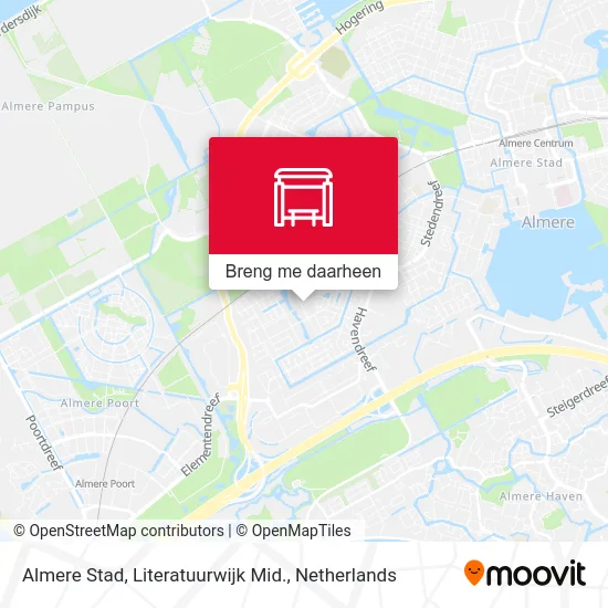 Almere Stad, Literatuurwijk Mid. kaart