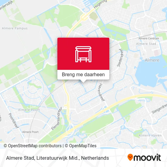 Almere Stad, Literatuurwijk Mid. kaart