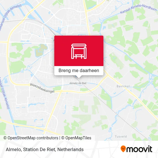 Almelo, Station De Riet kaart