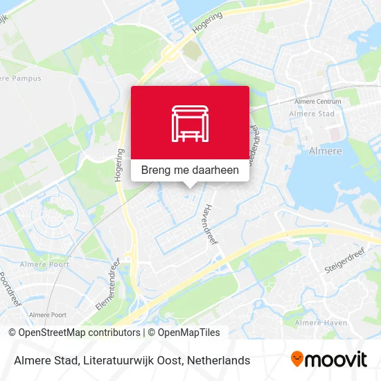 Almere Stad, Literatuurwijk Oost kaart