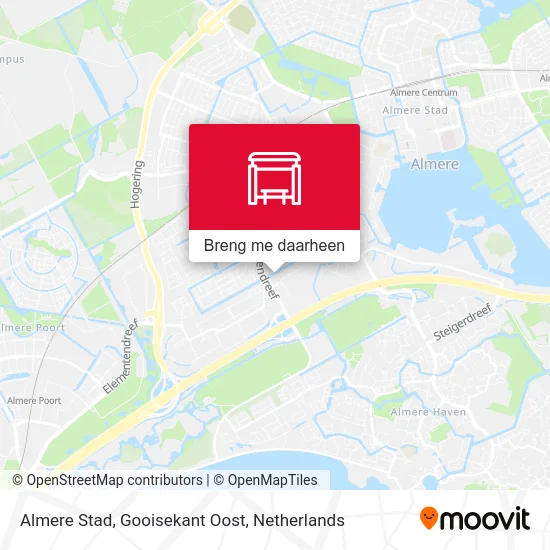 Almere Stad, Gooisekant Oost kaart