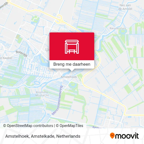 Amstelhoek, Amstelkade kaart