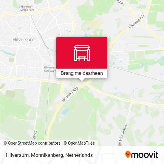 Hilversum, Monnikenberg kaart