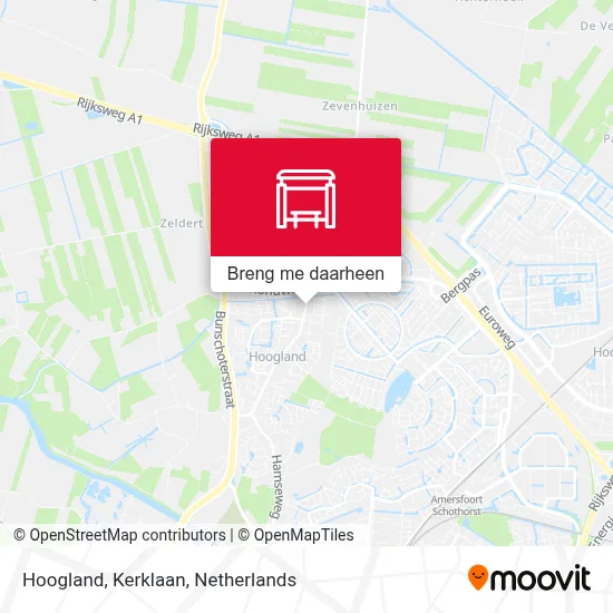 Hoogland, Kerklaan kaart
