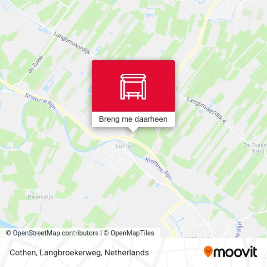 Cothen, Langbroekerweg kaart