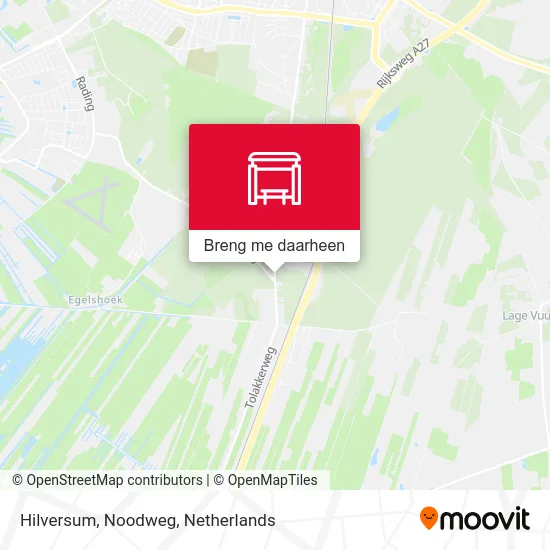 Hilversum, Noodweg kaart