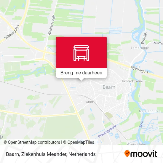 Baarn, Ziekenhuis Meander kaart