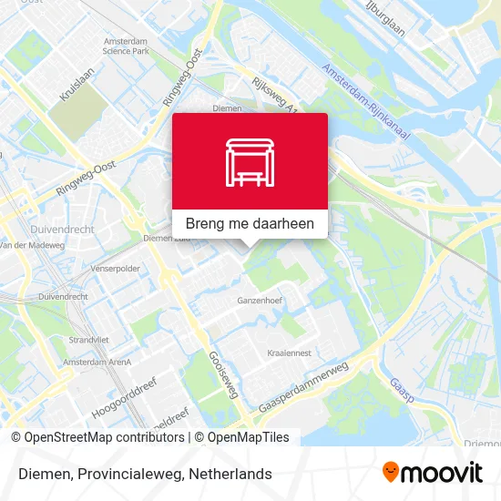 Diemen, Provincialeweg kaart