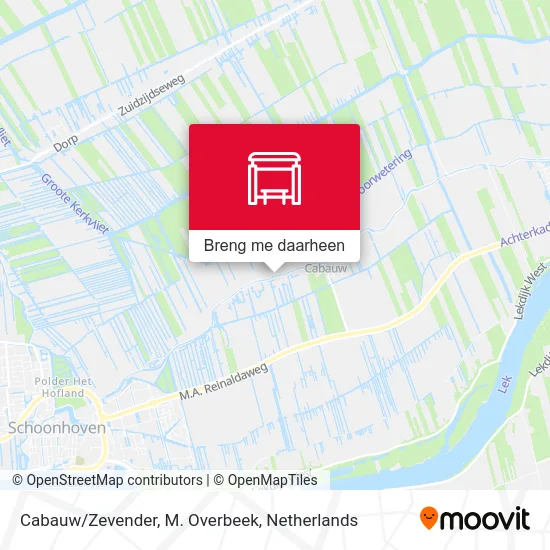 Cabauw/Zevender, M. Overbeek kaart