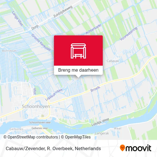 Cabauw/Zevender, R. Overbeek kaart