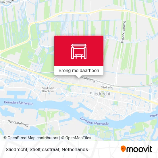 Sliedrecht, Stieltjesstraat kaart