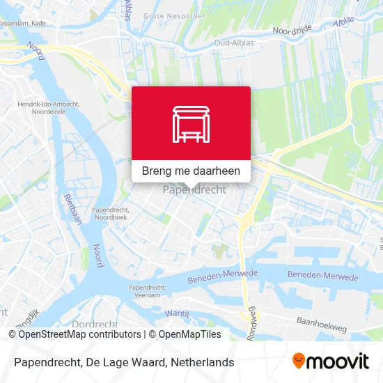 Papendrecht, De Lage Waard kaart