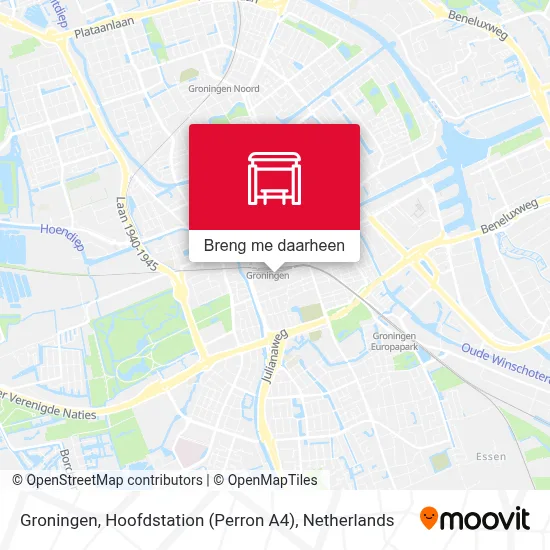 Groningen, Hoofdstation (Perron A4) kaart