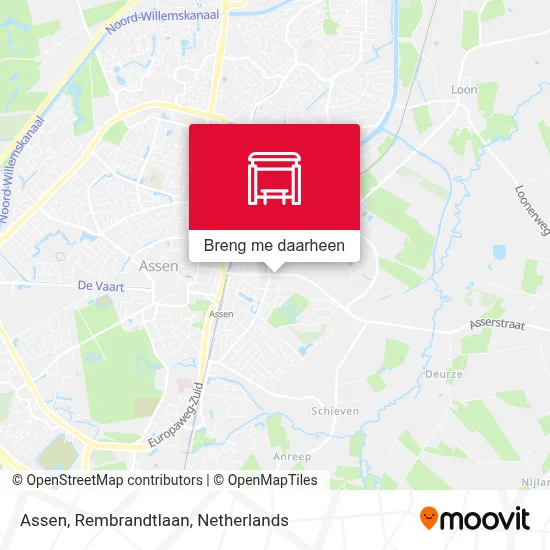 Assen, Rembrandtlaan kaart