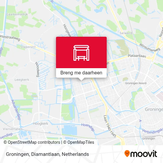 Groningen, Diamantlaan kaart