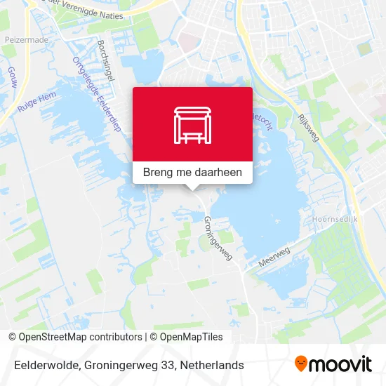 Eelderwolde, Groningerweg 33 kaart