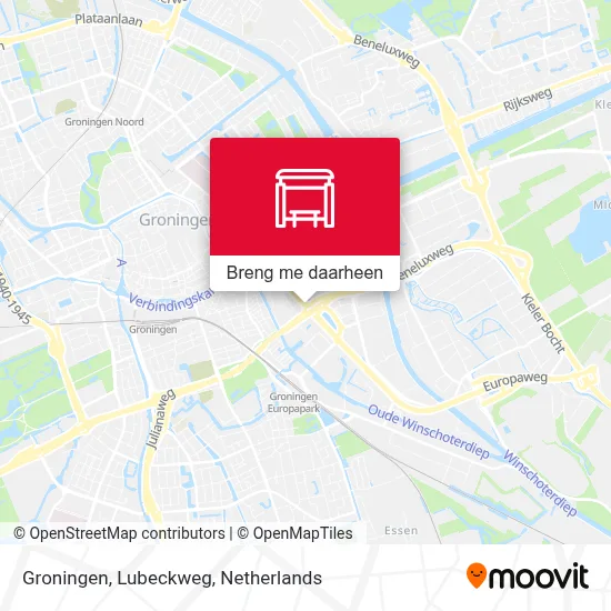 Groningen, Lubeckweg kaart
