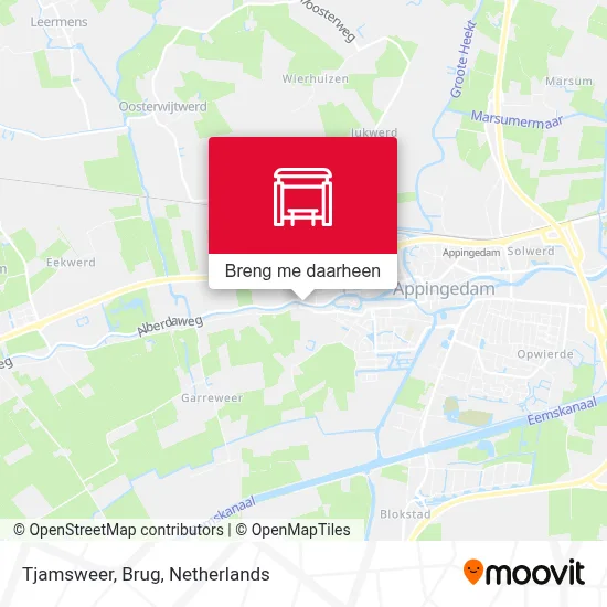 Tjamsweer, Brug kaart