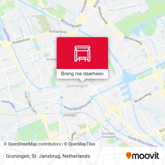 Groningen, St. Jansbrug kaart