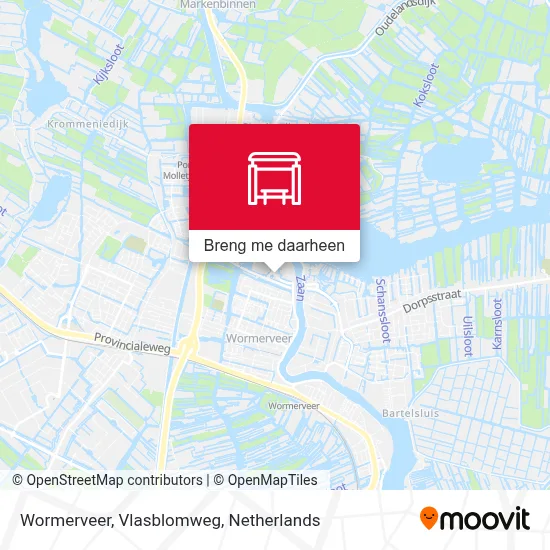 Wormerveer, Vlasblomweg kaart