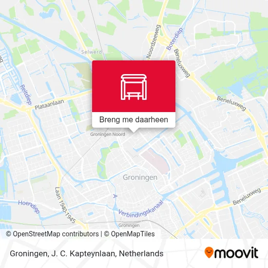 Groningen, J. C. Kapteynlaan kaart