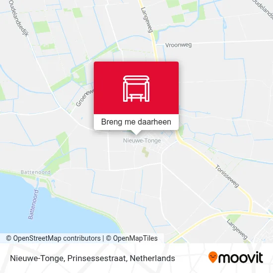 Nieuwe-Tonge, Prinsessestraat kaart